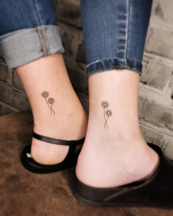 Matching Daisy Tattoos