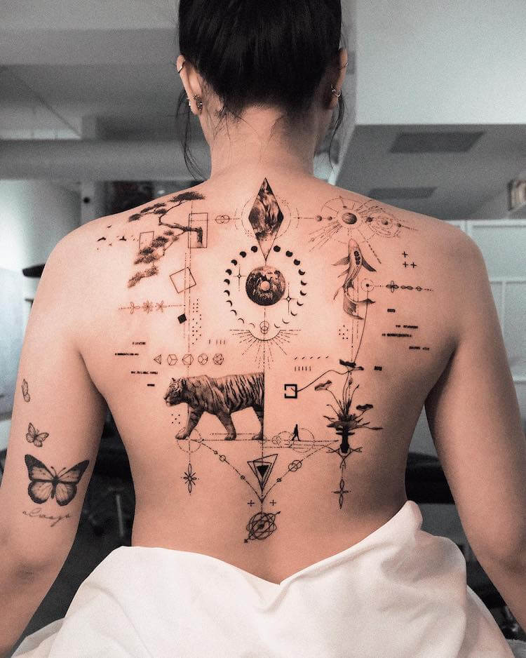 Back Tattoo That Tells a Story