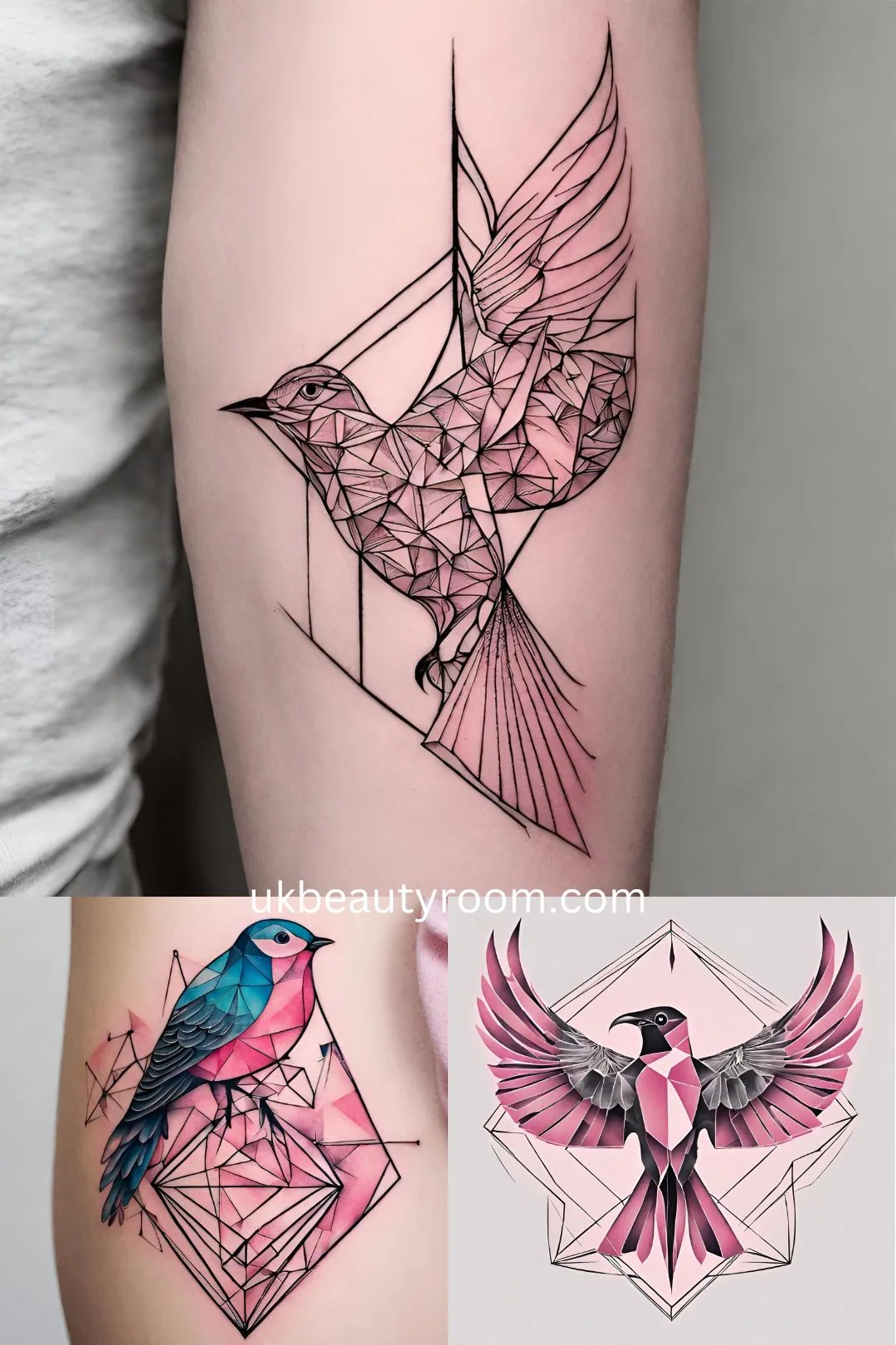 geometric tattoo designs with a bird