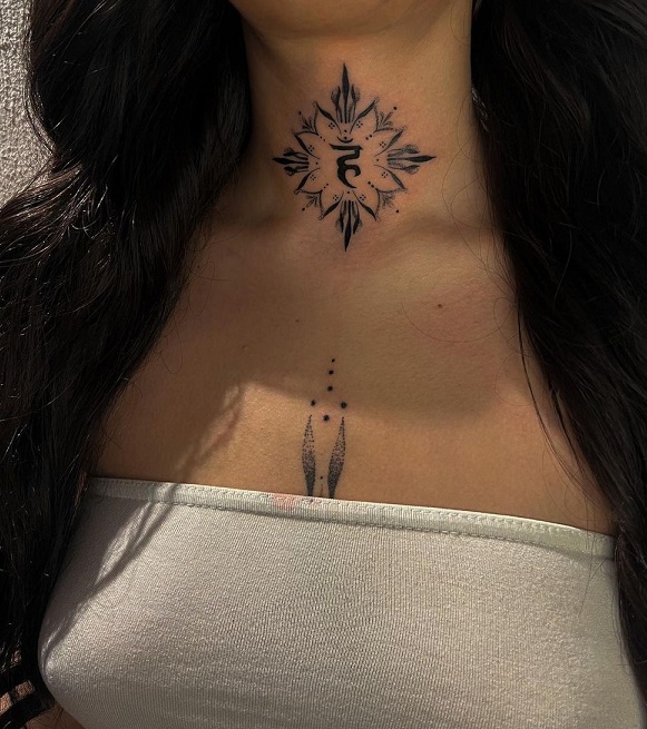 Throat Chakra Tattoo