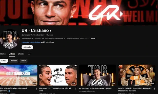 Ronaldo caused a stir when he opened a new YouTube channel, setting an unprecedented record in history - Photo 1.