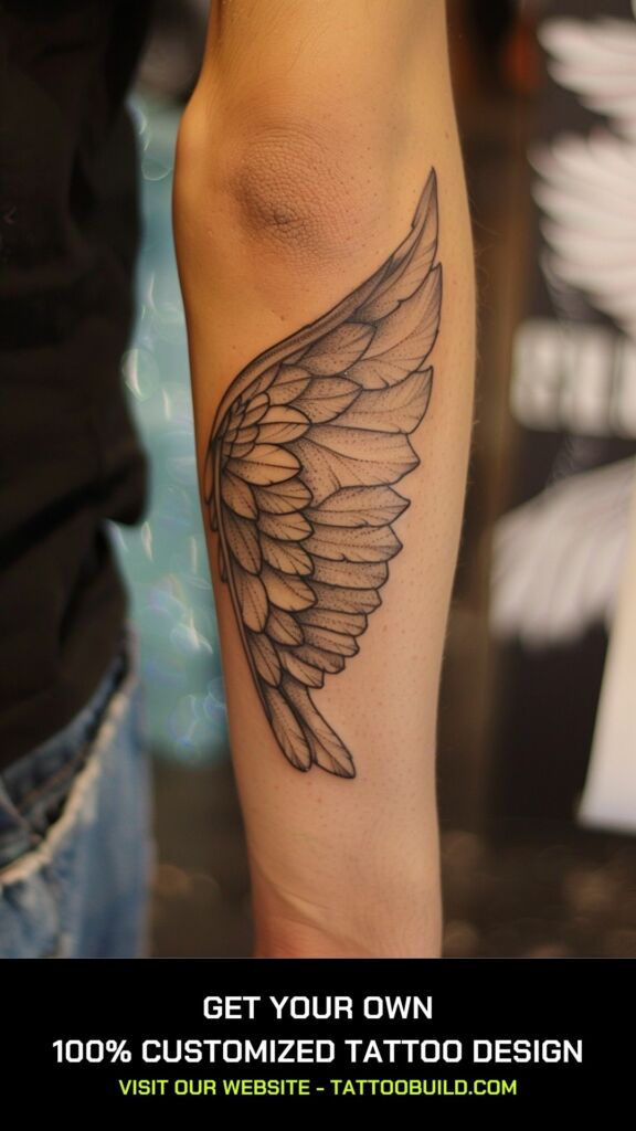 bird wing tattoo