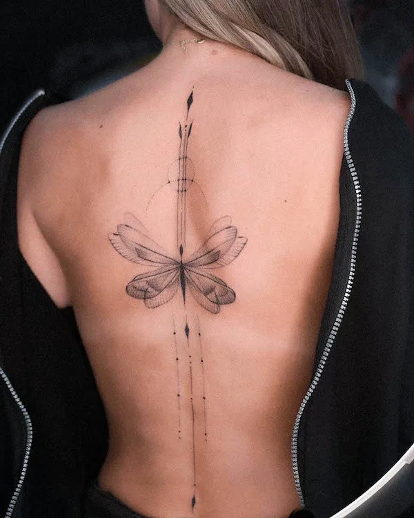 Butterfly Spine Tattoo