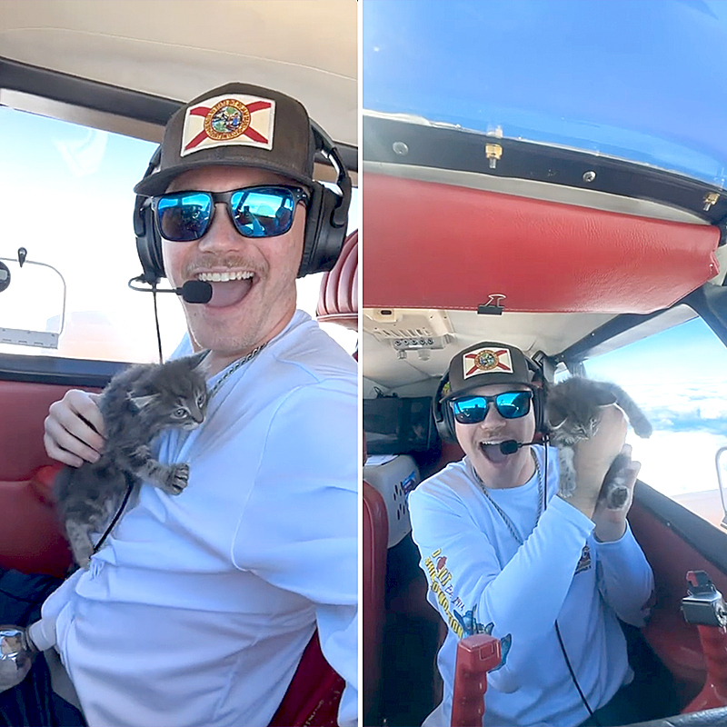 Nick Reyzin, Pilots N Paws, Seminole, Florida, Nick Raisin, Pilot flies kittens, 64 Piper Comanche 250, rescued kittens, airplane, kittens in the skies, transporting rescued animals, volunteer pilots, 1