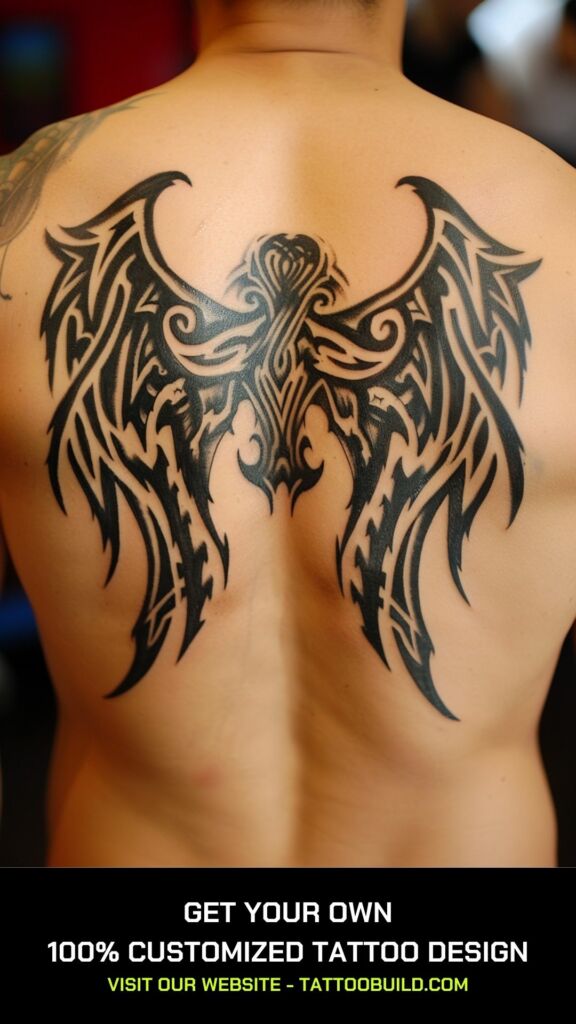 tribal wings tattoo