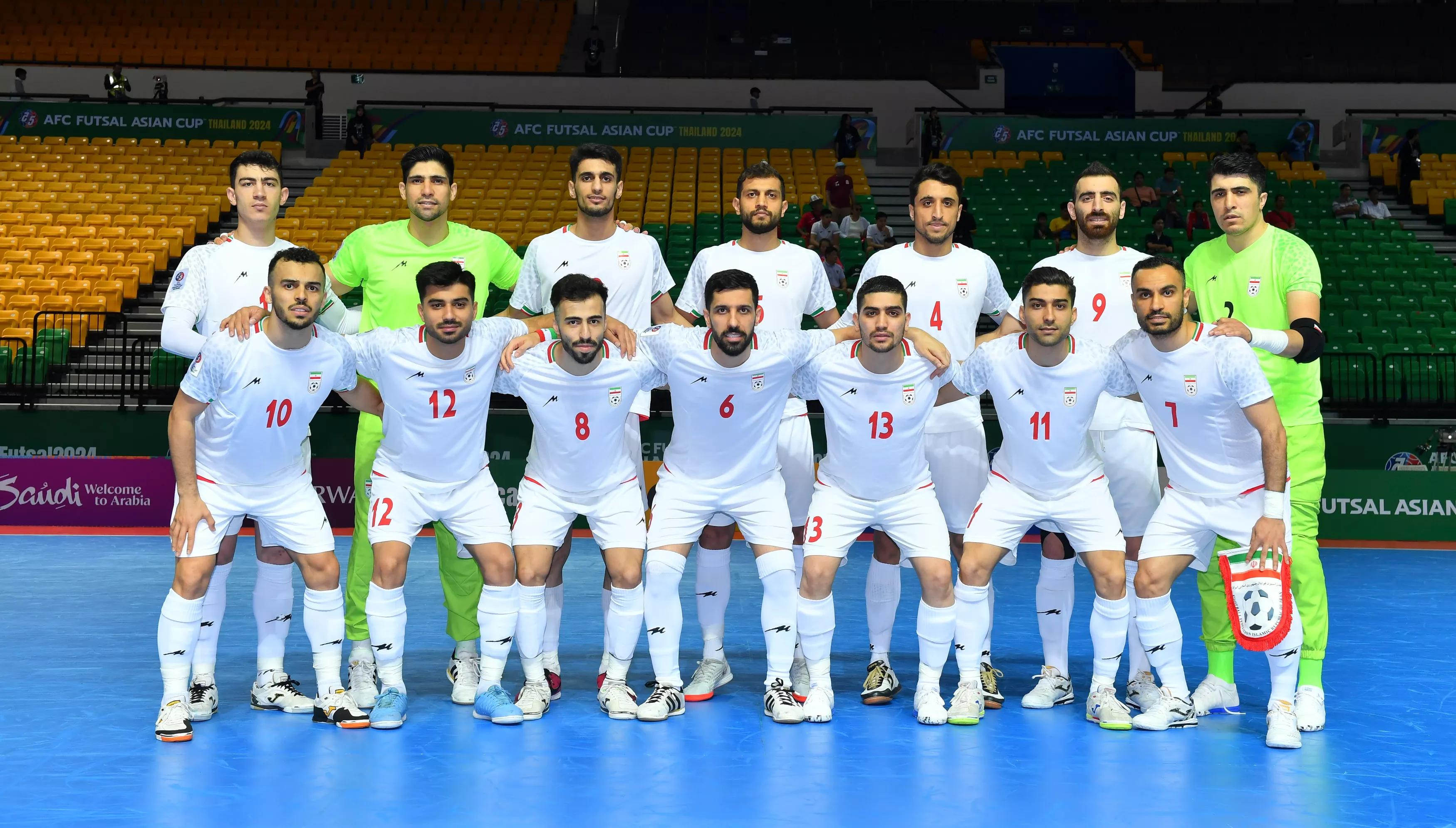 Participating teams' FIFA Futsal Men's World Ranking positions