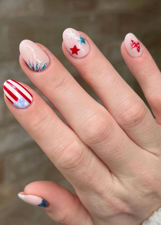 Celebrating Independence with Style: 4th of July Nails 24 Ideas