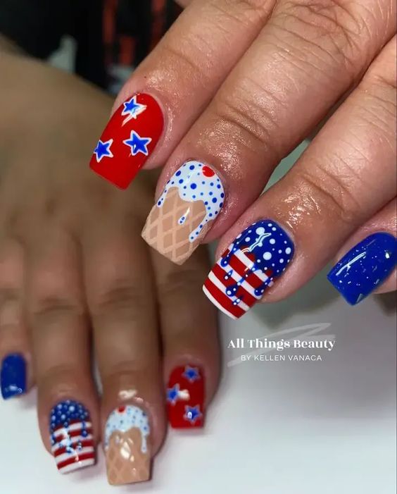 Celebrating Independence with Style: 4th of July Nails 24 Ideas