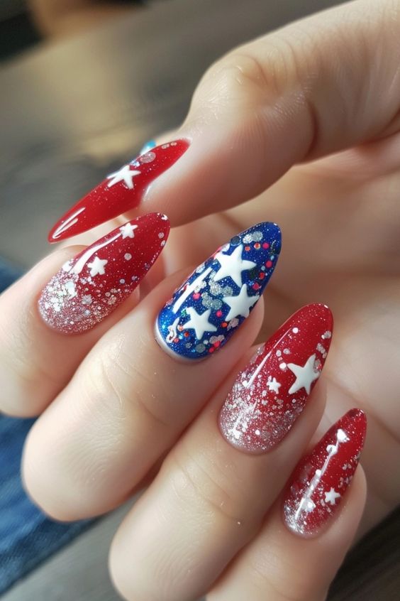 Celebrating Independence with Style: 4th of July Nails 24 Ideas