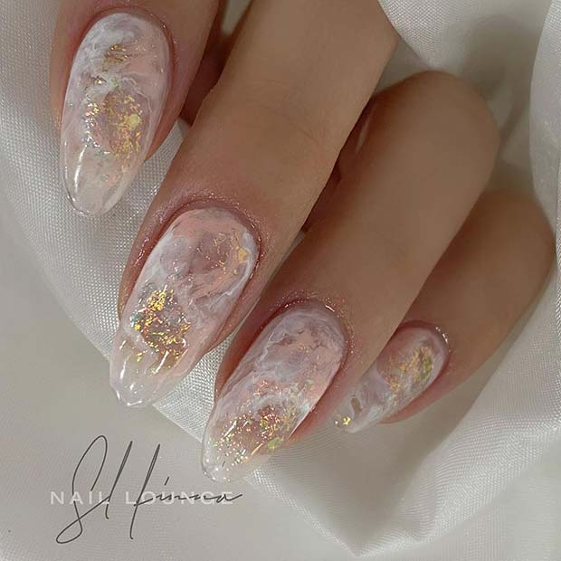 Elegant Foil Nails