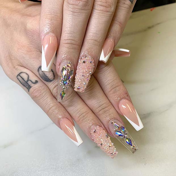 Glitzy and Glam Nail Idea